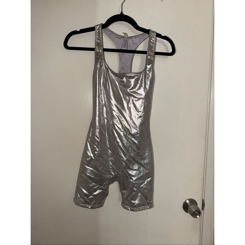 Size XS silver SKIMS jumpsuit